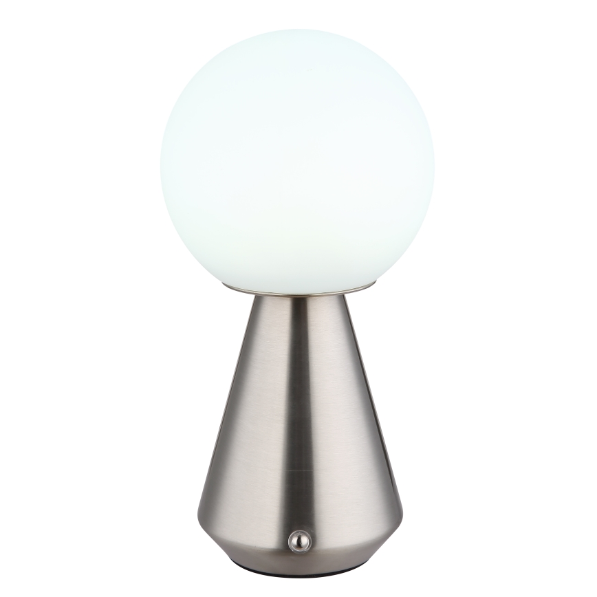 Globo - LED Zatemnitvena na dotik zunanja namizna svetilka LED/1,5W/5V 3000/4500/6500K 1800 mAh IP41 mat krom