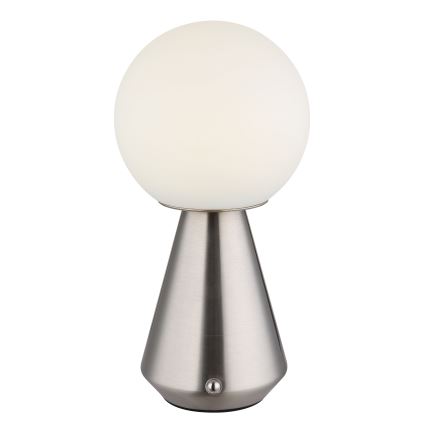 Globo - LED Zatemnitvena na dotik zunanja namizna svetilka LED/1,5W/5V 3000/4500/6500K 1800 mAh IP41 mat krom