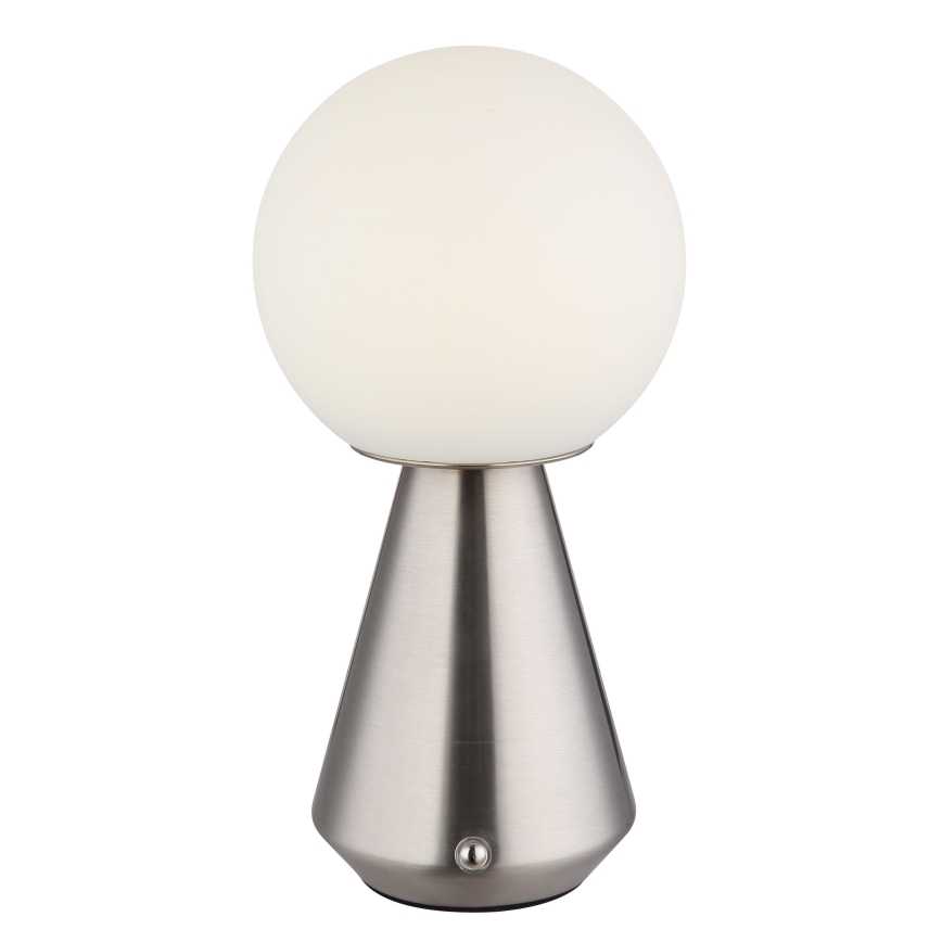 Globo - LED Zatemnitvena na dotik zunanja namizna svetilka LED/1,5W/5V 3000/4500/6500K 1800 mAh IP41 mat krom