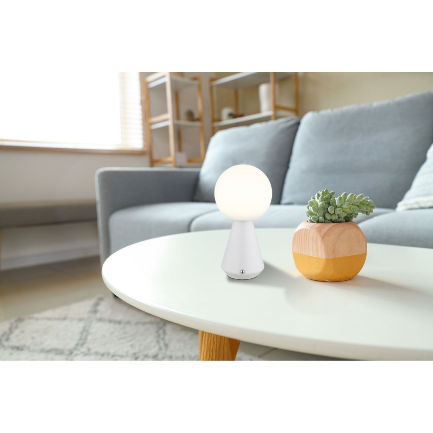 Globo - LED Zatemnitvena na dotik zunanja namizna svetilka LED/1,5W/5V 3000/4500/6500K 1800 mAh IP41 bela