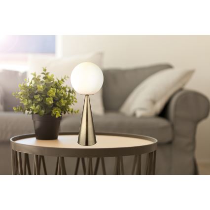 Globo - Namizna svetilka 1xE27/40W/230V medenina