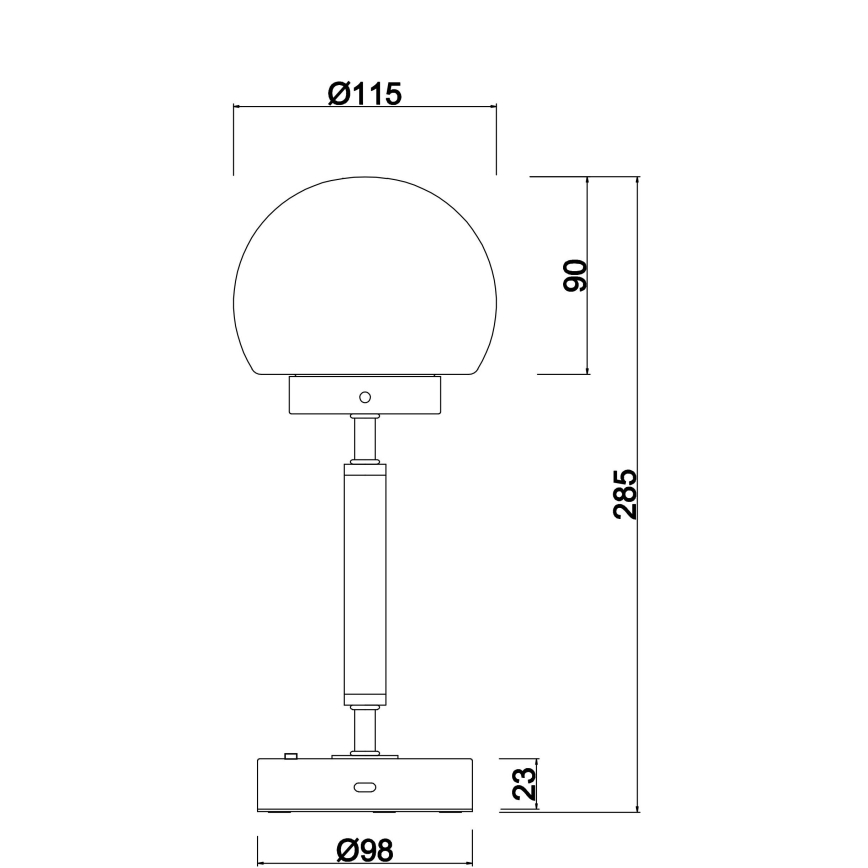 Globo 21033A-LED Polnilna namizna svetilka na dotik HAKU LED/2,5W/5V 2700/4000/6500K antracit
