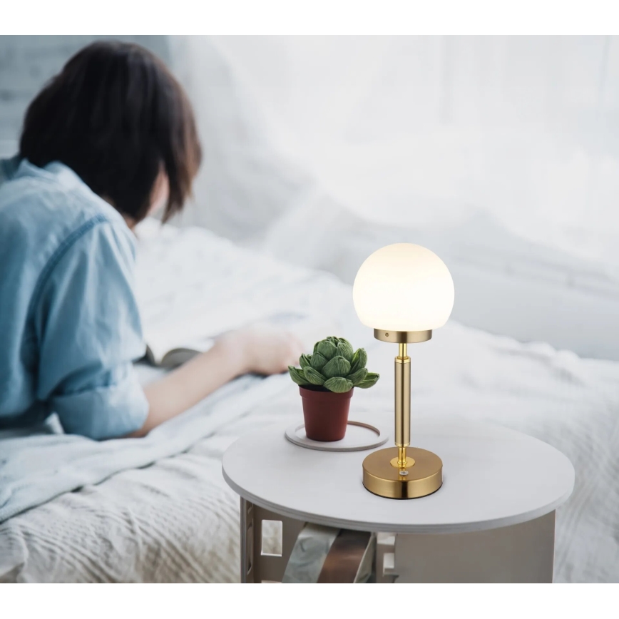 Globo - LED Zatemnitvena polnilna namizna svetilka na dotik LED/2,5W/5V 1800mAh 2700/4000/6500K medenina