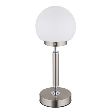 Globo - LED Zatemnitvena polnilna namizna svetilka na dotik LED/2,5W/5V 1800mAh 2700/4000/6500K mat krom