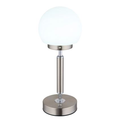 Globo - LED Zatemnitvena polnilna namizna svetilka na dotik LED/2,5W/5V 1800mAh 2700/4000/6500K mat krom