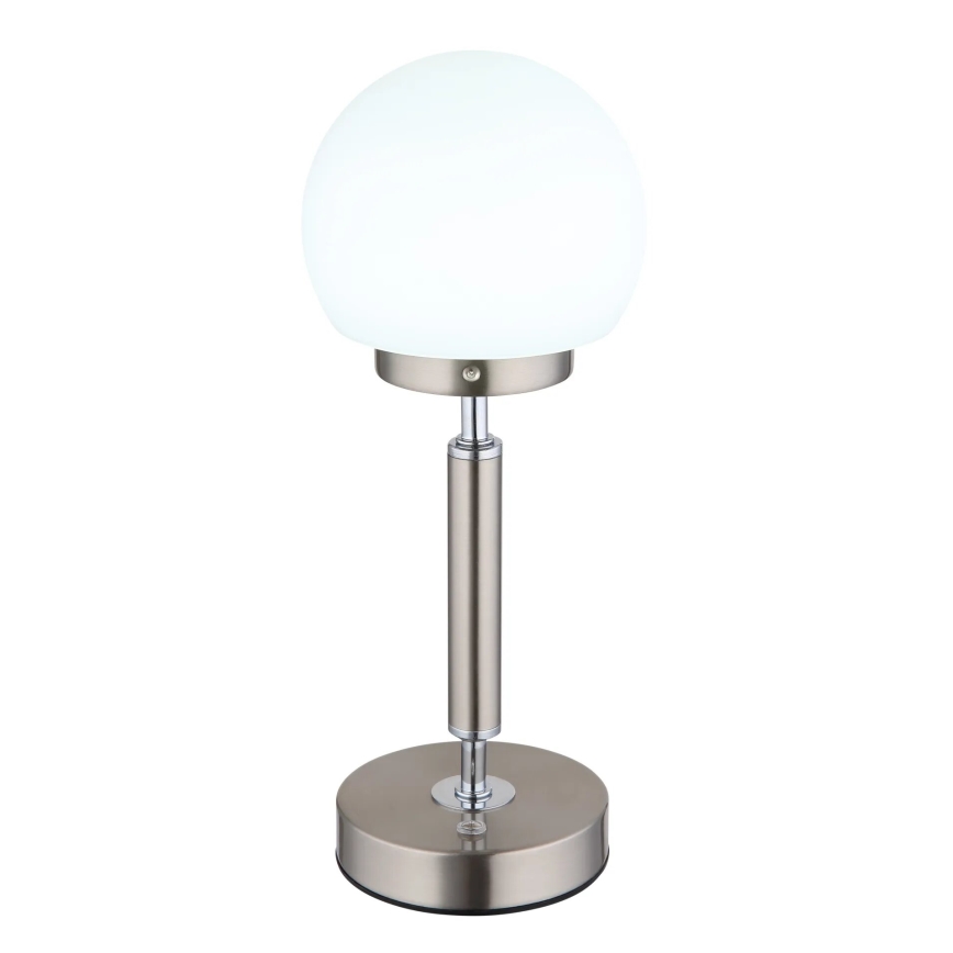 Globo - LED Zatemnitvena polnilna namizna svetilka na dotik LED/2,5W/5V 1800mAh 2700/4000/6500K mat krom