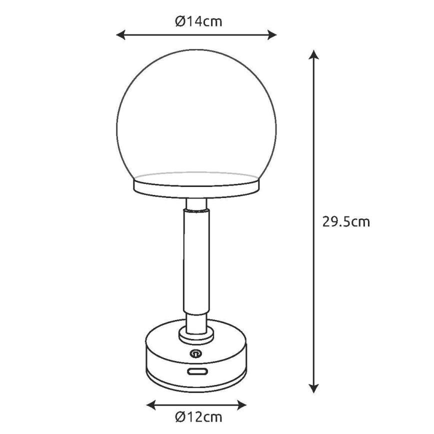 Globo - LED Zatemnitvena polnilna namizna svetilka na dotik LED/2,5W/5V 1800mAh 2800K zelena