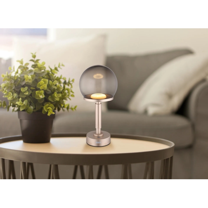 Globo - LED Zatemnitvena polnilna namizna svetilka na dotik LED/2,5W/5V 1800mAh 2700/4000/6500K Rosegold