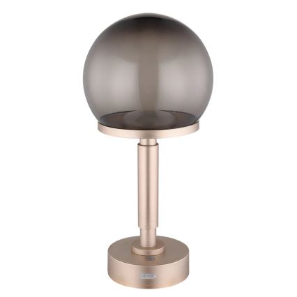 Globo - LED Zatemnitvena polnilna namizna svetilka na dotik LED/2,5W/5V 1800mAh 2700/4000/6500K Rosegold