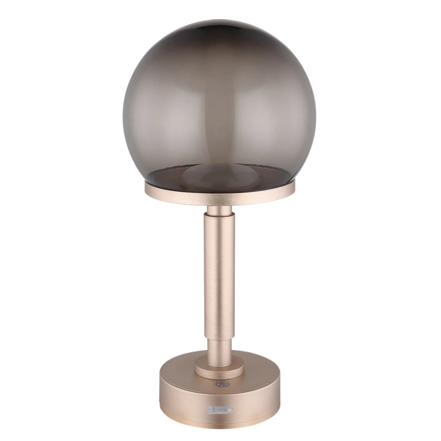 Globo - LED Zatemnitvena polnilna namizna svetilka na dotik LED/2,5W/5V 1800mAh 2700/4000/6500K Rosegold