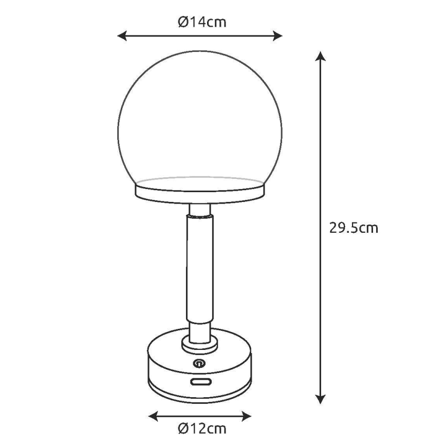 Globo - LED Zatemnitvena polnilna namizna svetilka na dotik LED/2,5W/5V 1800mAh 2800K bela