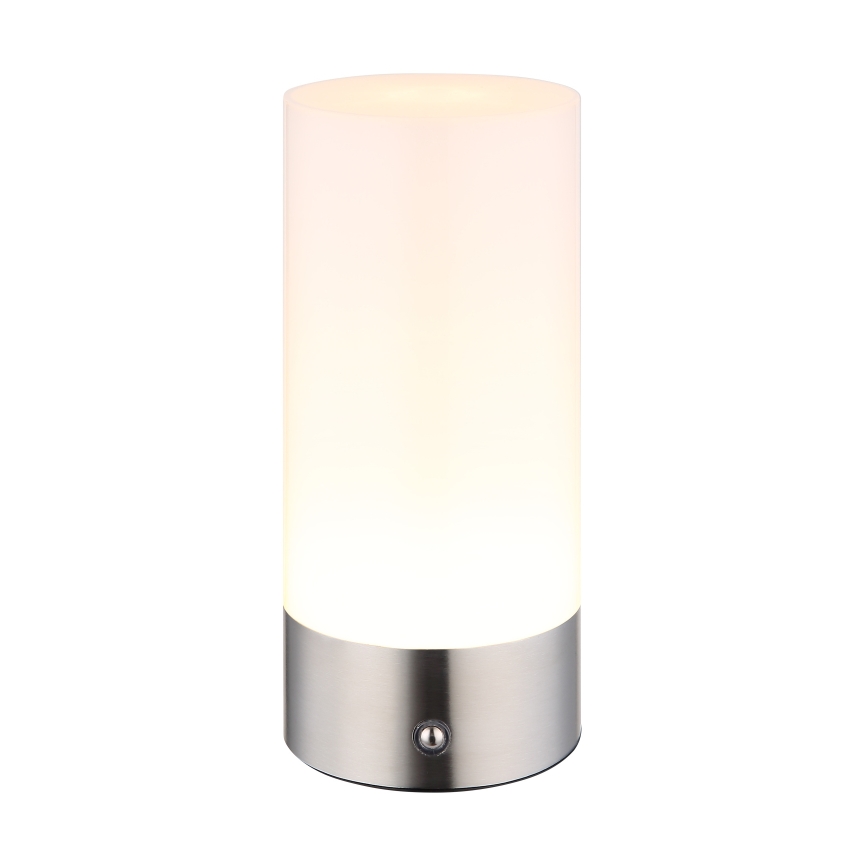 Globo - LED RGBW zatemnitvena na dotik za zunanjo uporabo, namizna svetilka LED/1,8W/5V 1500 mAh IP44 mat krom