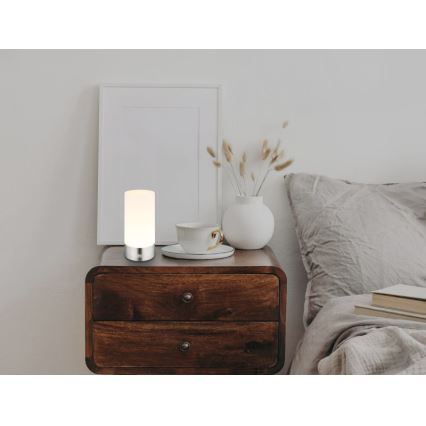 Globo - LED RGBW Zatemnitvena na dotik zunanja namizna svetilka LED/1,8W/5V 1500 mAh IP44 mat krom