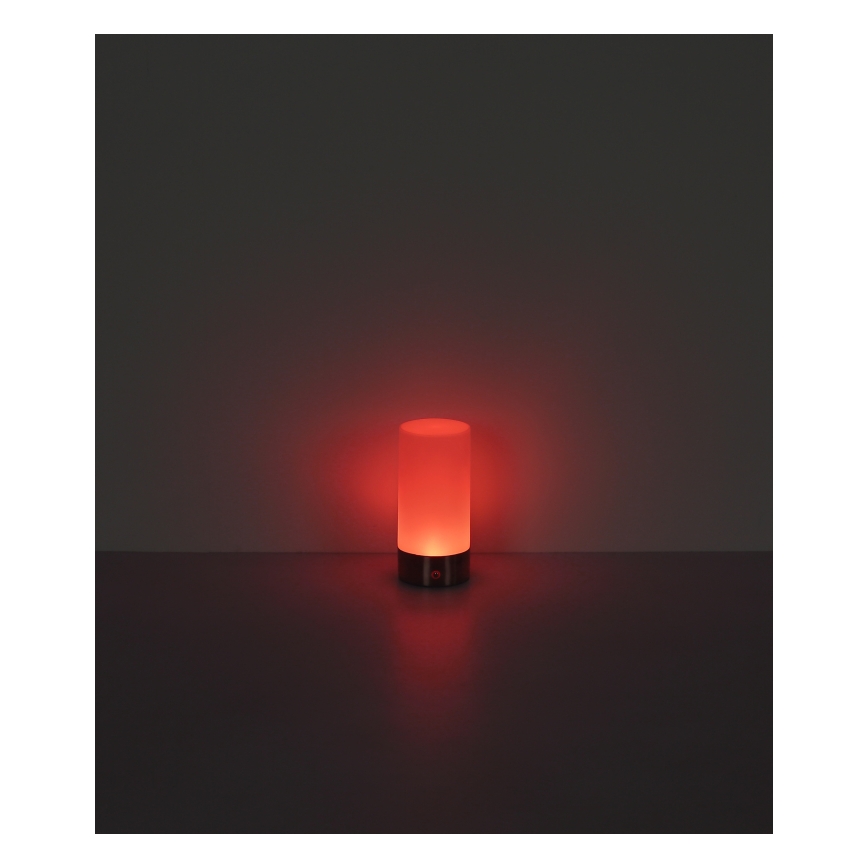 Globo - LED RGBW Zatemnitvena na dotik zunanja namizna svetilka LED/1,8W/5V 1500 mAh IP44 mat krom