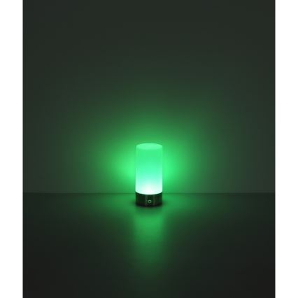 Globo - LED RGBW Zatemnitvena na dotik zunanja namizna svetilka LED/1,8W/5V 1500 mAh IP44 mat krom