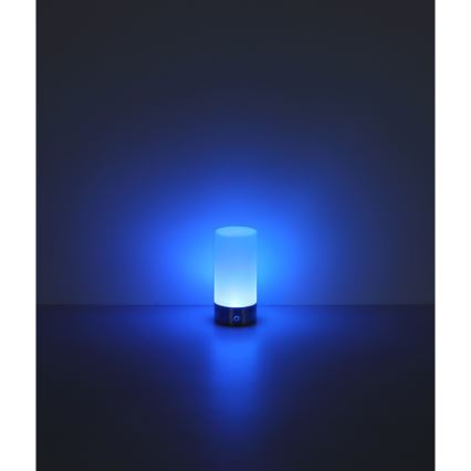 Globo - LED RGBW Zatemnitvena na dotik zunanja namizna svetilka LED/1,8W/5V 1500 mAh IP44 mat krom