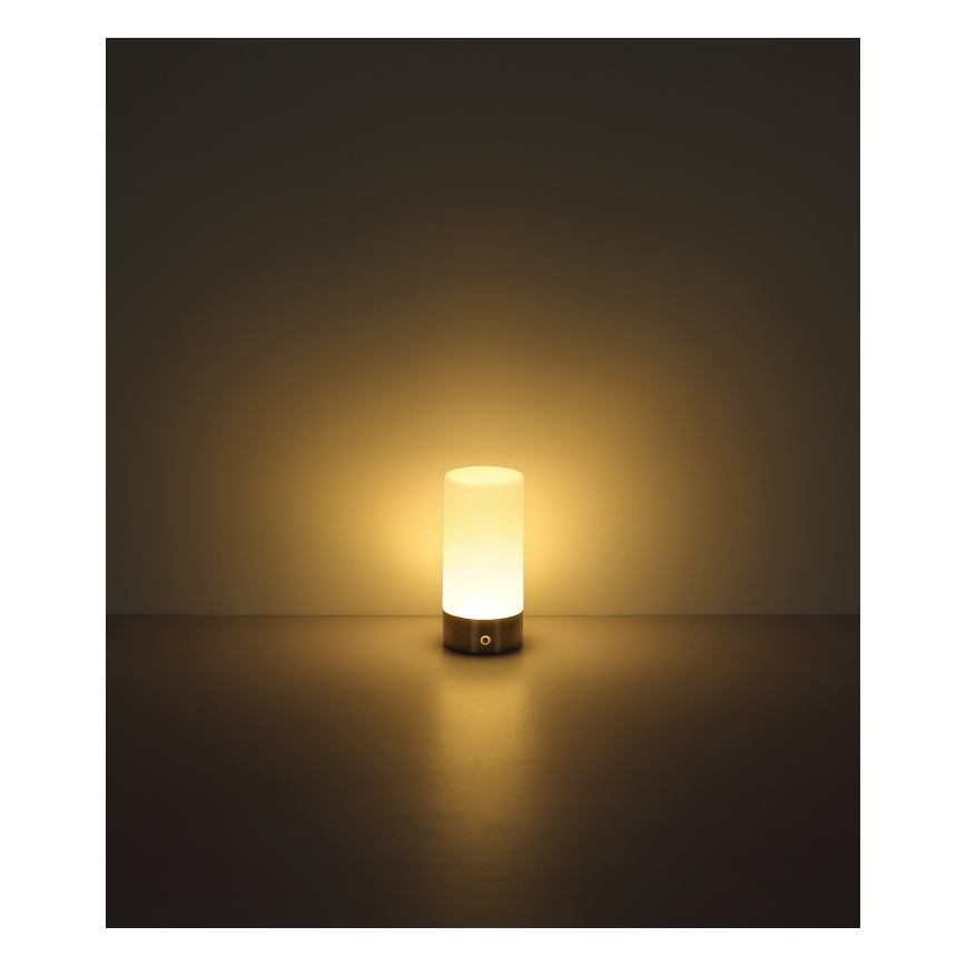 Globo - LED RGBW Zatemnitvena na dotik zunanja namizna svetilka LED/1,8W/5V 1500 mAh IP44 mat krom