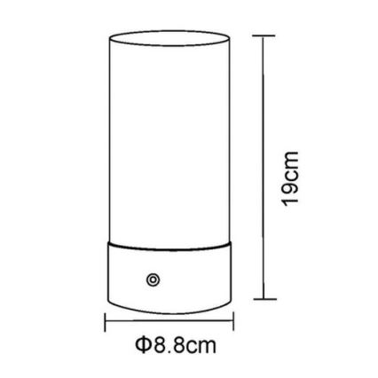 Globo - LED RGBW Zatemnitvena na dotik zunanja namizna svetilka LED/1,8W/5V 1500 mAh IP44 mat krom