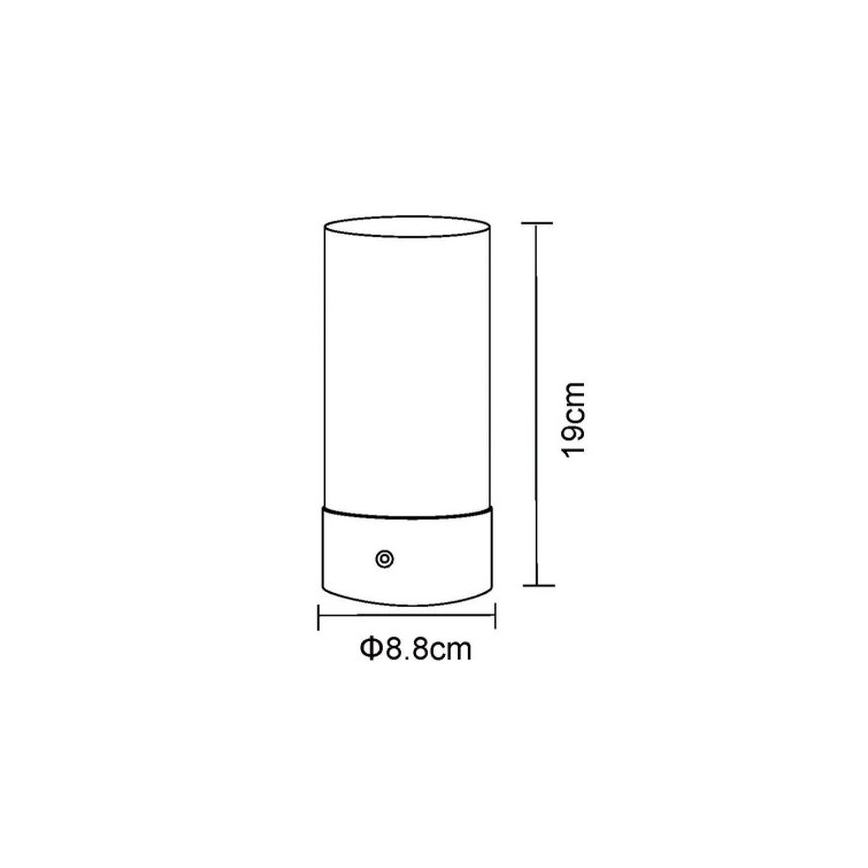 Globo - LED RGBW Zatemnitvena na dotik zunanja namizna svetilka LED/1,8W/5V 1500 mAh IP44 mat krom