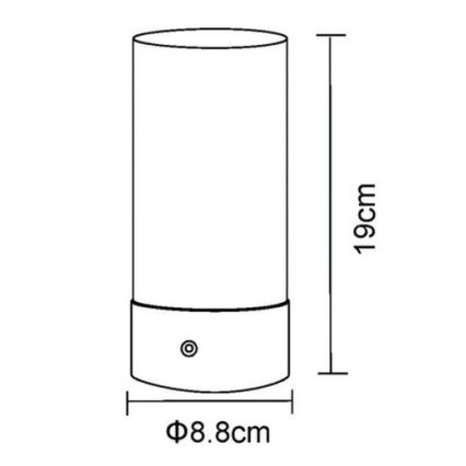 Globo - LED RGBW Zatemnitvena zunanja namizna svetilka na dotik LED/1,8W/5V 1500 mAh črna
