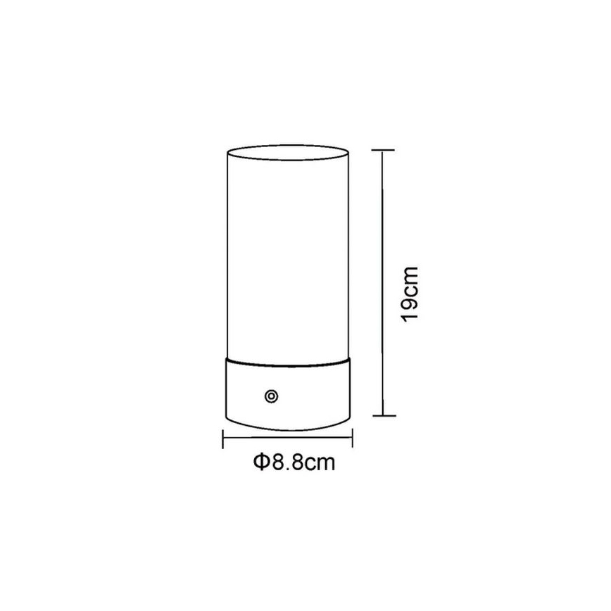 Globo - LED RGBW Zatemnitvena zunanja namizna svetilka na dotik LED/1,8W/5V 1500 mAh črna