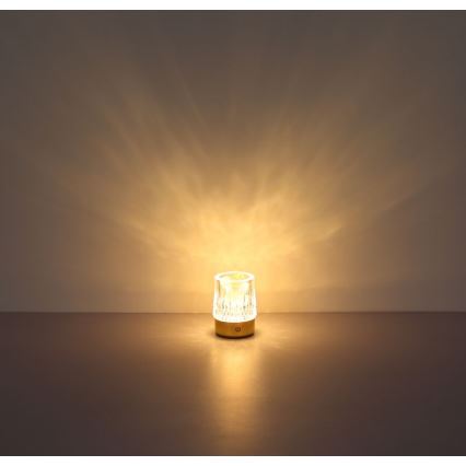 Globo - LED Zatemnitvena namizna svetilka na dotik LED/1W/5V 3000K 1200 mAh zlata