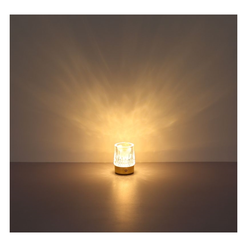 Globo - LED Zatemnitvena namizna svetilka na dotik LED/1W/5V 3000K 1200 mAh zlata