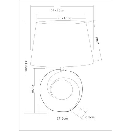 Globo 21641T - Namizna svetilka JEREMY 1xE27/40W/230V