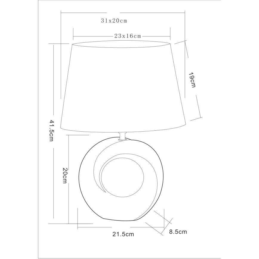 Globo 21641T - Namizna svetilka JEREMY 1xE27/40W/230V