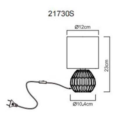Globo - Namizna svetilka 1xE14/40W/230V črna