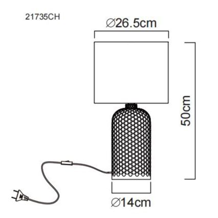 Globo - Namizna svetilka 1xE27/60W/230V bež