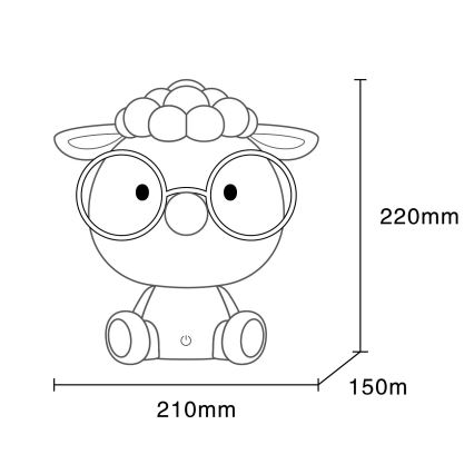 Globo - LED nastavljiva otroška nočna svetilka na polnjenje LED/1W/5V 500 mAh modra