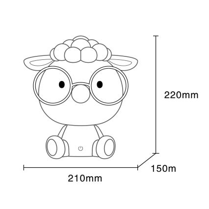 Globo - LED nastavljiva otroška nočna svetilka na polnjenje LED/1W/5V 500 mAh roza