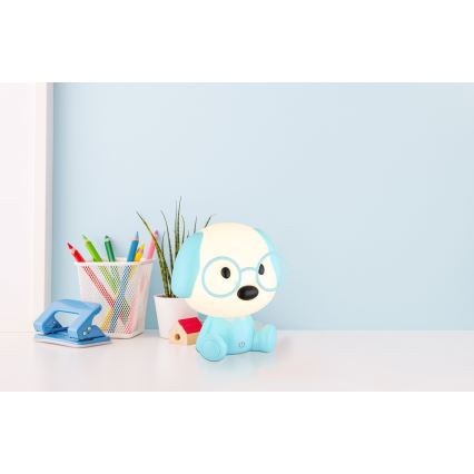 Globo - LED Zatemnitvena polnilna otroški noč mala svetilka LED/1W/5V 500 mAh modra