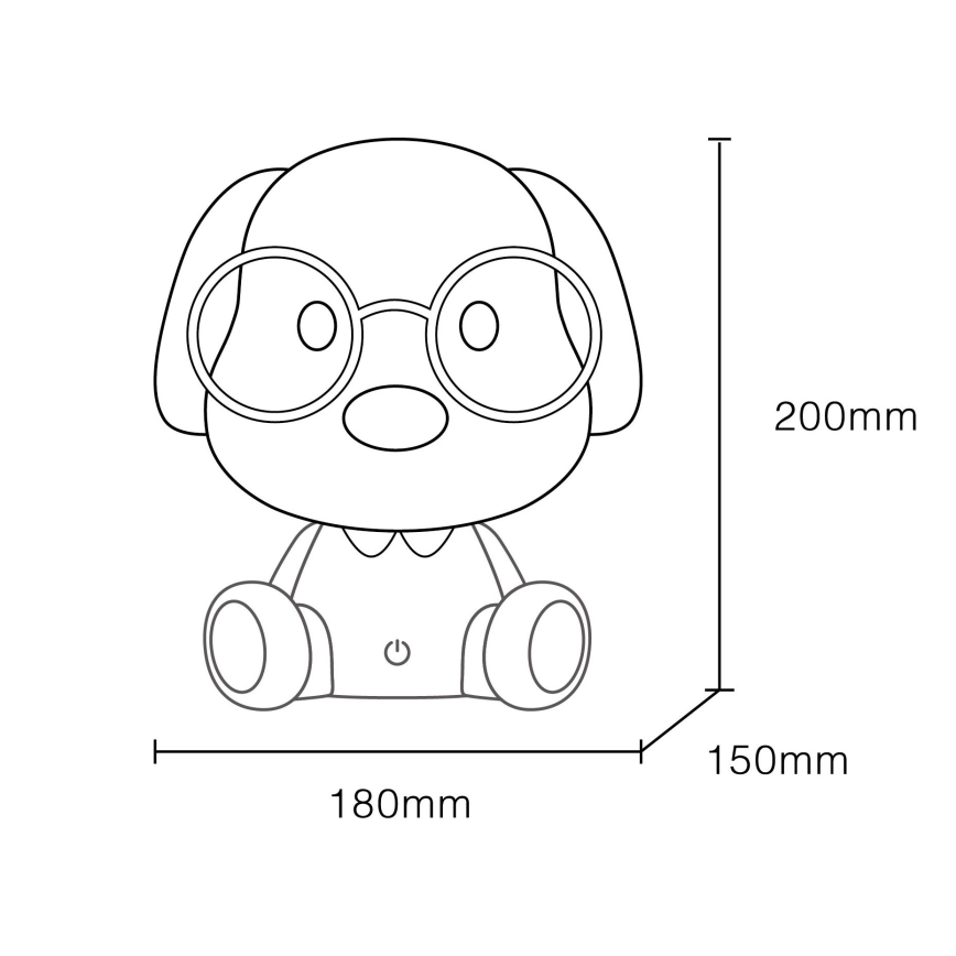 Globo - LED Zatemnitvena polnilna otroški noč mala svetilka LED/1W/5V 500 mAh modra