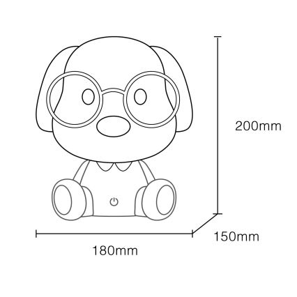 Globo - LED Zatemnitvena polnilna otroški noč mala svetilka LED/1W/5V 500 mAh roza