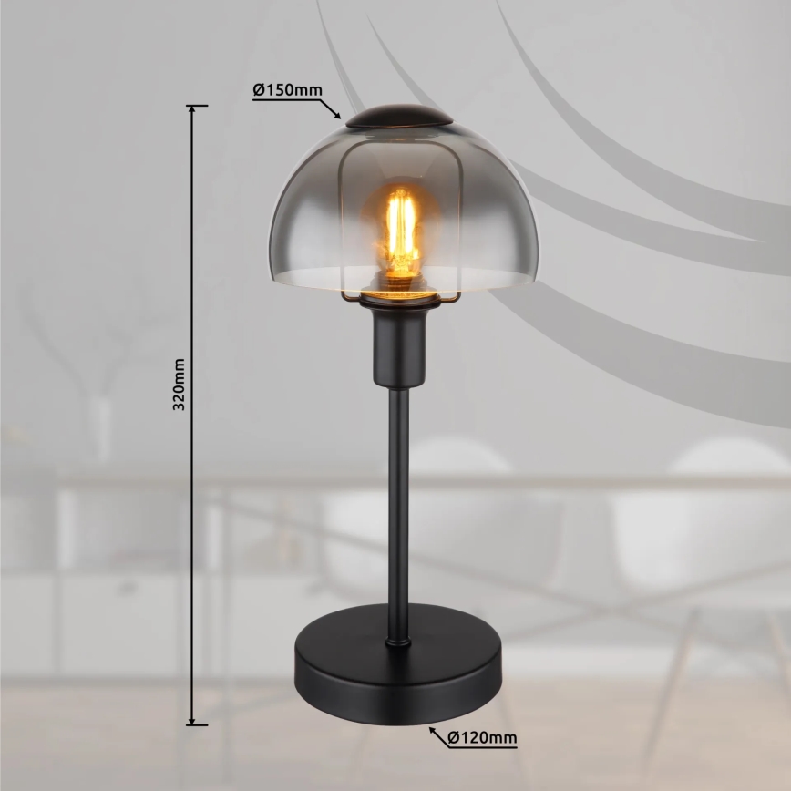 Globo - Miza na dotik svetilka 1xE14/25W/230V črna