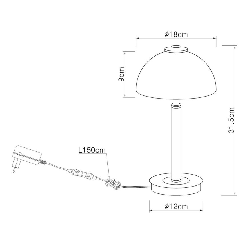 Globo - LED zatemnjevalna namizna svetilka na dotik LED/7W/230V 3000K medenina