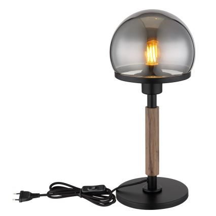 Globo - Namizna svetilka 1xE27/40W/230V črna/rjava