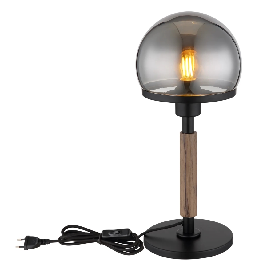 Globo - Namizna svetilka 1xE27/40W/230V črna/rjava