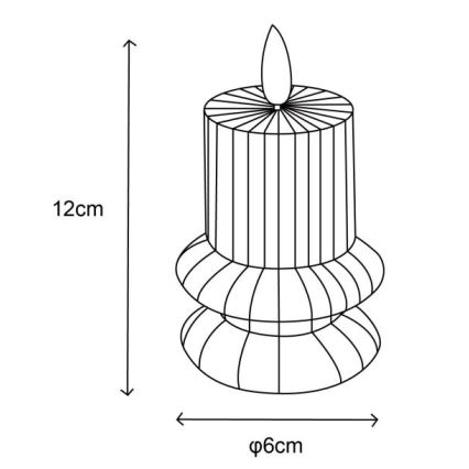 Globo - SET 2x LED Sveča LED/0,06W/3V 1xCR2032 210 mAh