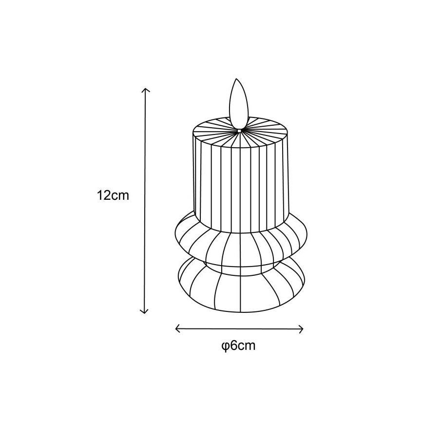 Globo - SET 2x LED Sveča LED/0,06W/3V 1xCR2032 210 mAh