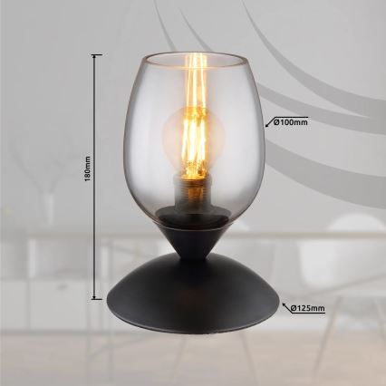 Globo - Namizna svetilka na dotik 1xE14/25W/230V črna