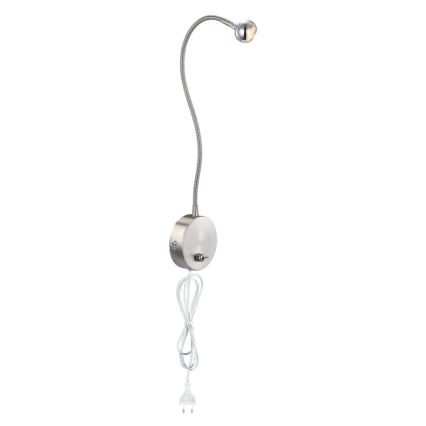 Globo - LED fleksibilna namizna svetilka LED/3W/230V sijajni krom