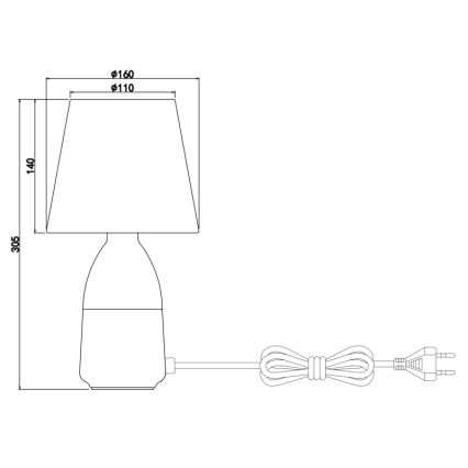 GLOBO 24135C - Namizna svetilka EUGEN 1xE14/40W/230V