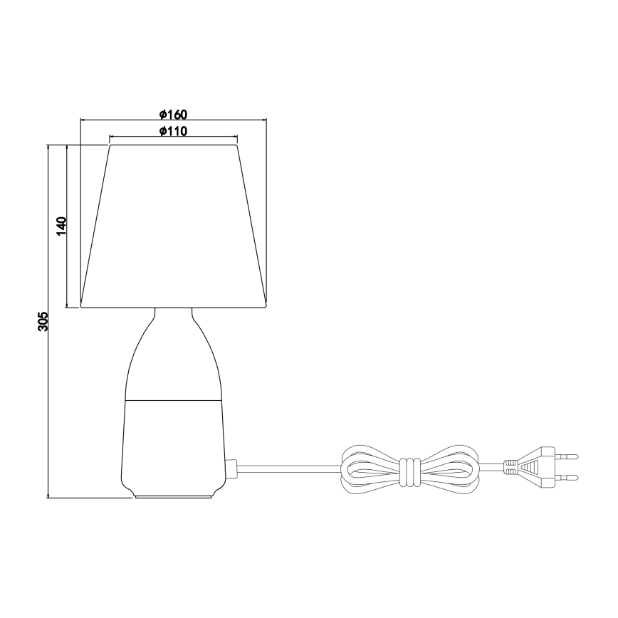 GLOBO 24135C - Namizna svetilka EUGEN 1xE14/40W/230V