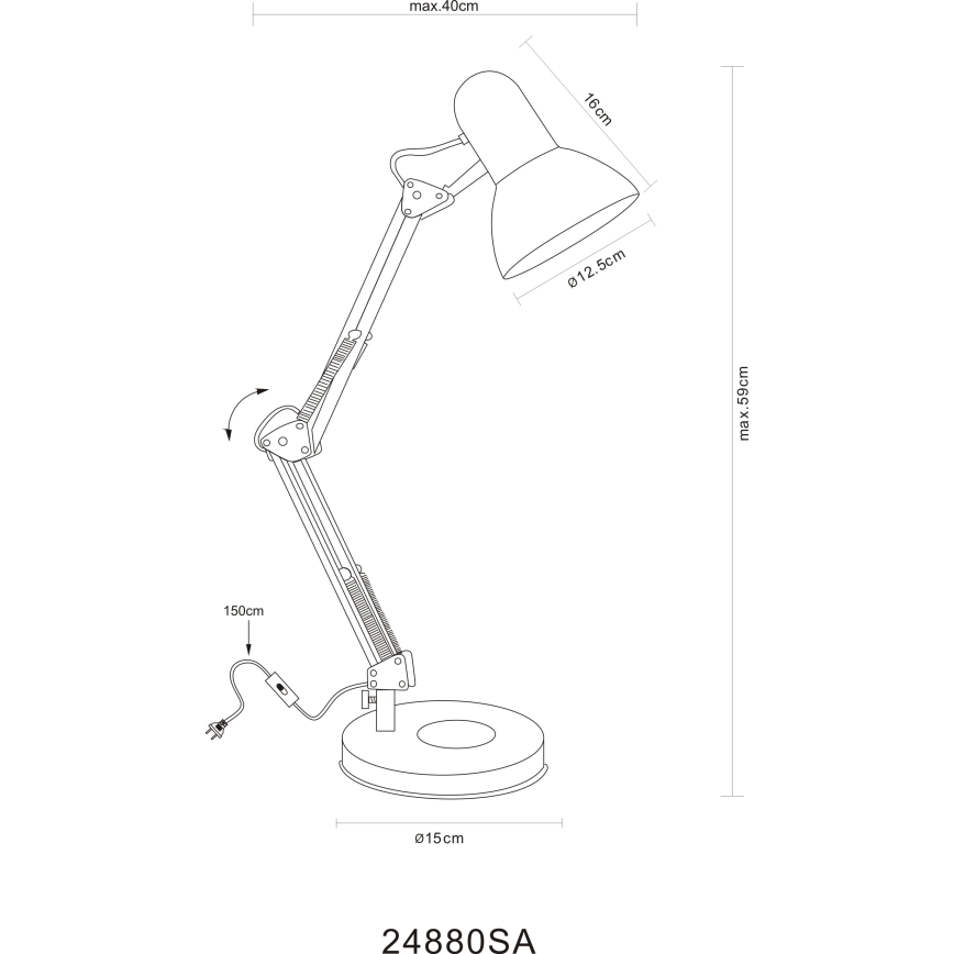 Globo - Namizna svetilka 1xE27/40W/230V