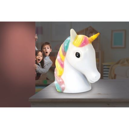 Globo - LED Otroška nočna lučka LED/1W/230/4,5V 3xAA samorog