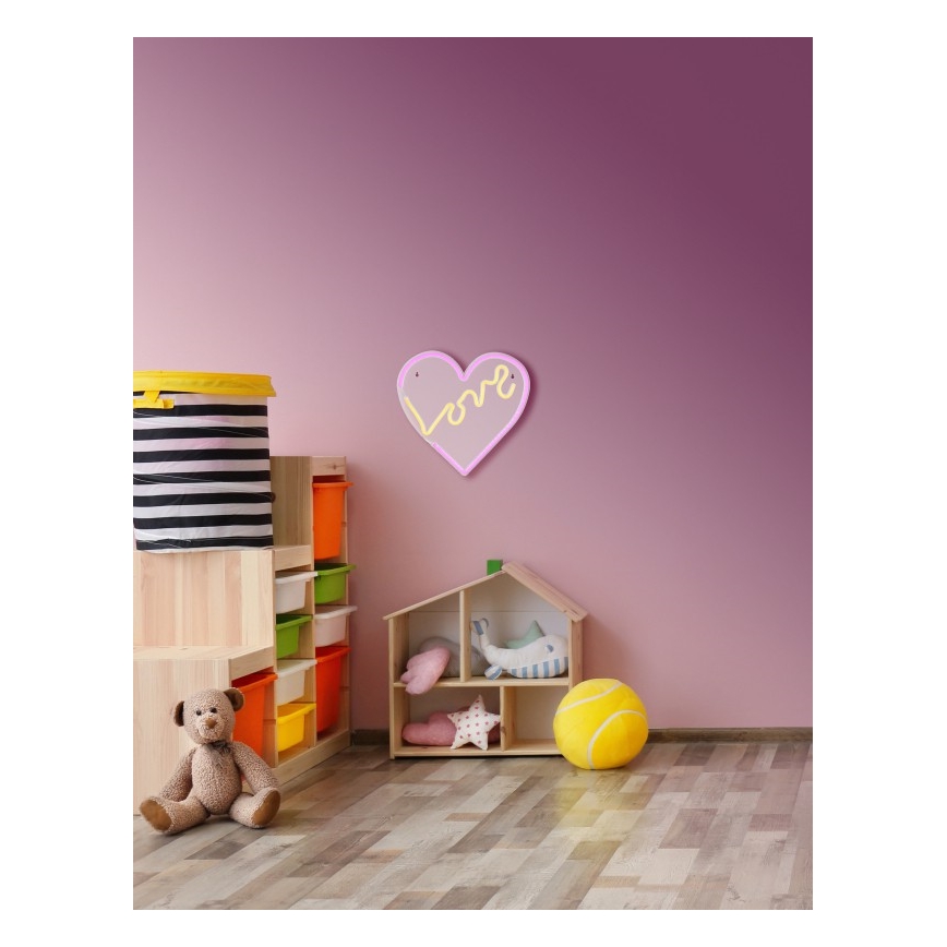 Globo - LED Neonska stenska dekoracija LED/3W/USB heart