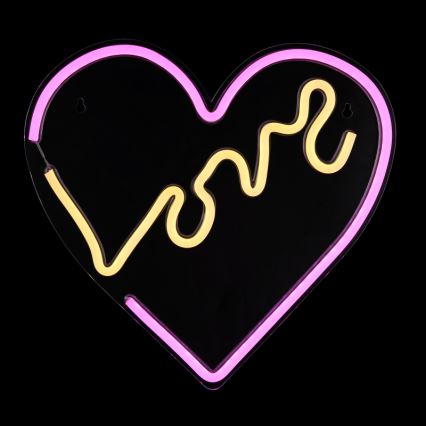 Globo - LED Neonska stenska dekoracija LED/3W/USB heart